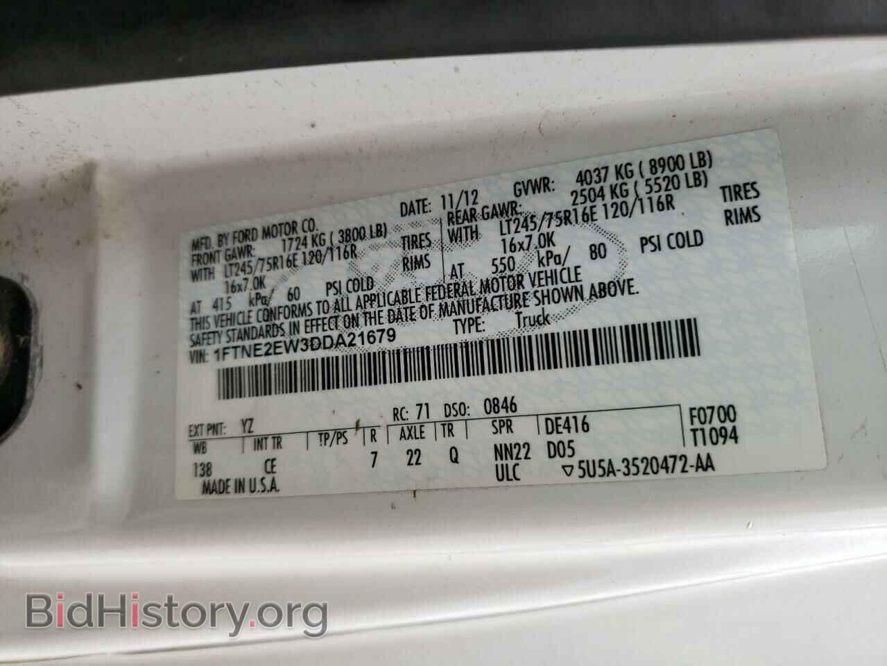 2013 FORD ECONOLINE - VIN: 1FTNE2EW3DDA21679 - Photo 10