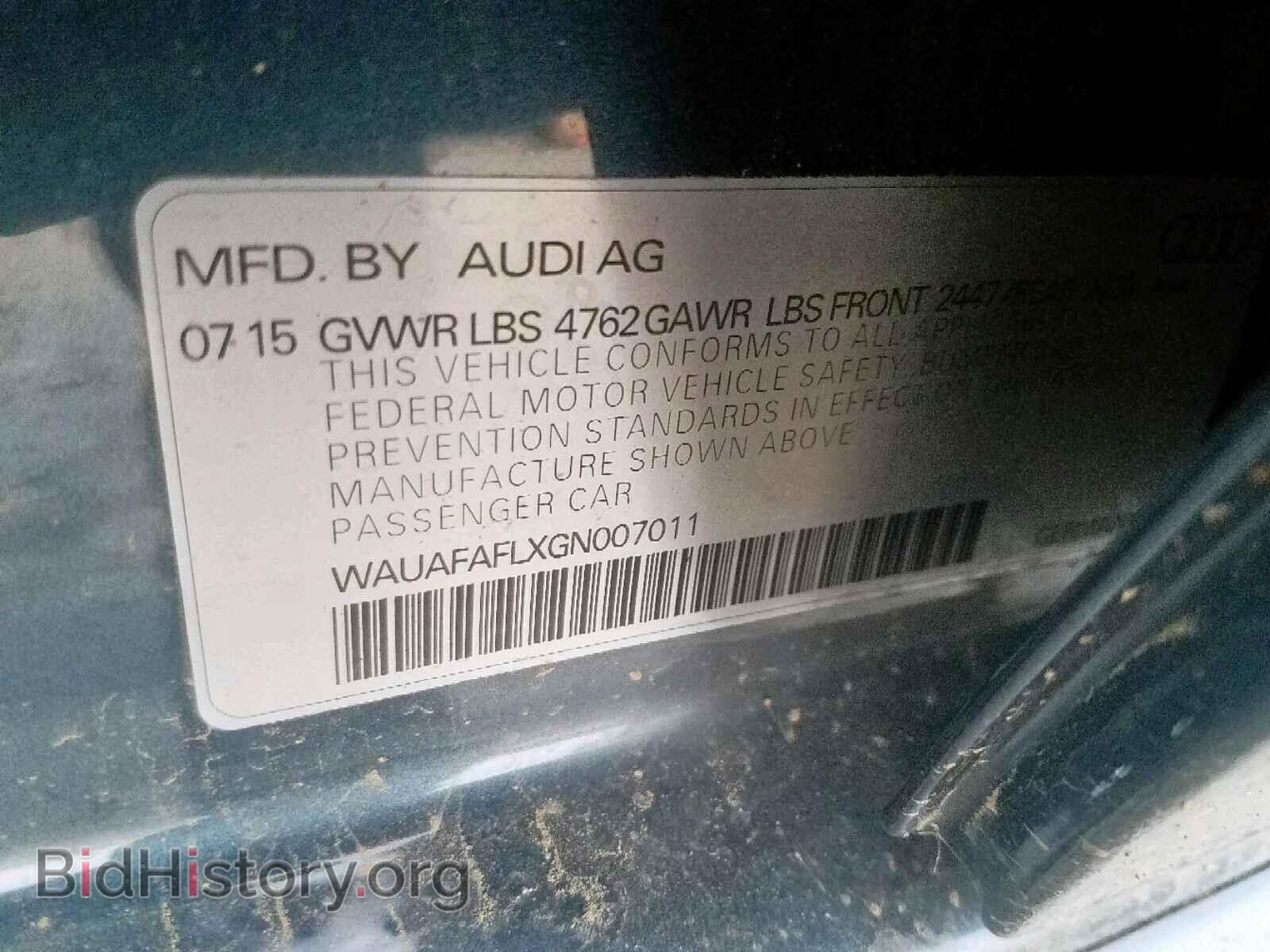 2016 AUDI A4 - VIN: WAUAFAFLXGN007011 - Фото 10