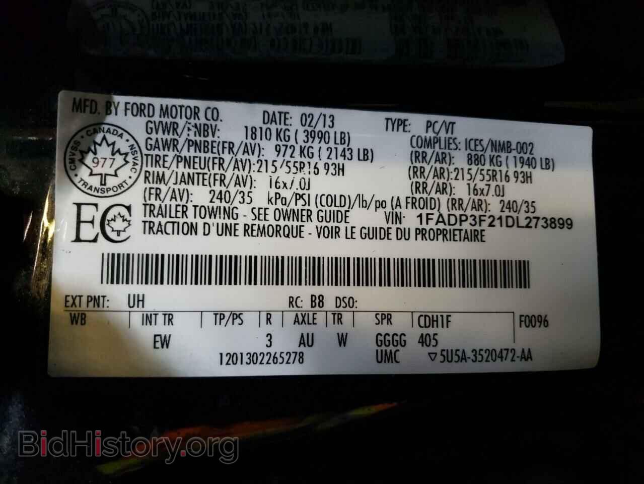 2013 FORD FOCUS - VIN: 1FADP3F21DL273899 - Photo 10