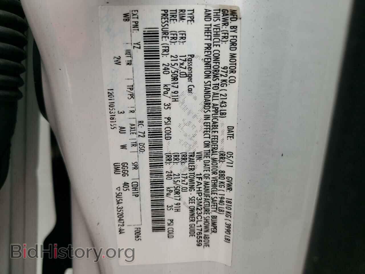 2012 FORD FOCUS - VIN: 1FAHP3M23CL176559 - Фото 10
