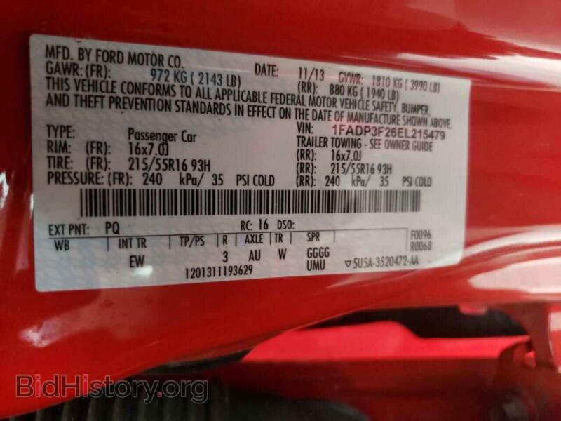2014 Ford FOCUS (VIN 1FADP3F26EL215479) — фото 10 из 10