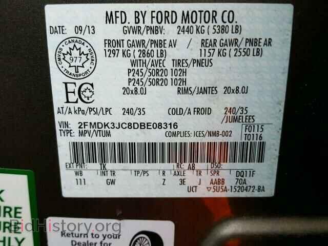 2013 FORD EDGE - VIN: 2FMDK3JC8DBE08316 - Photo 10