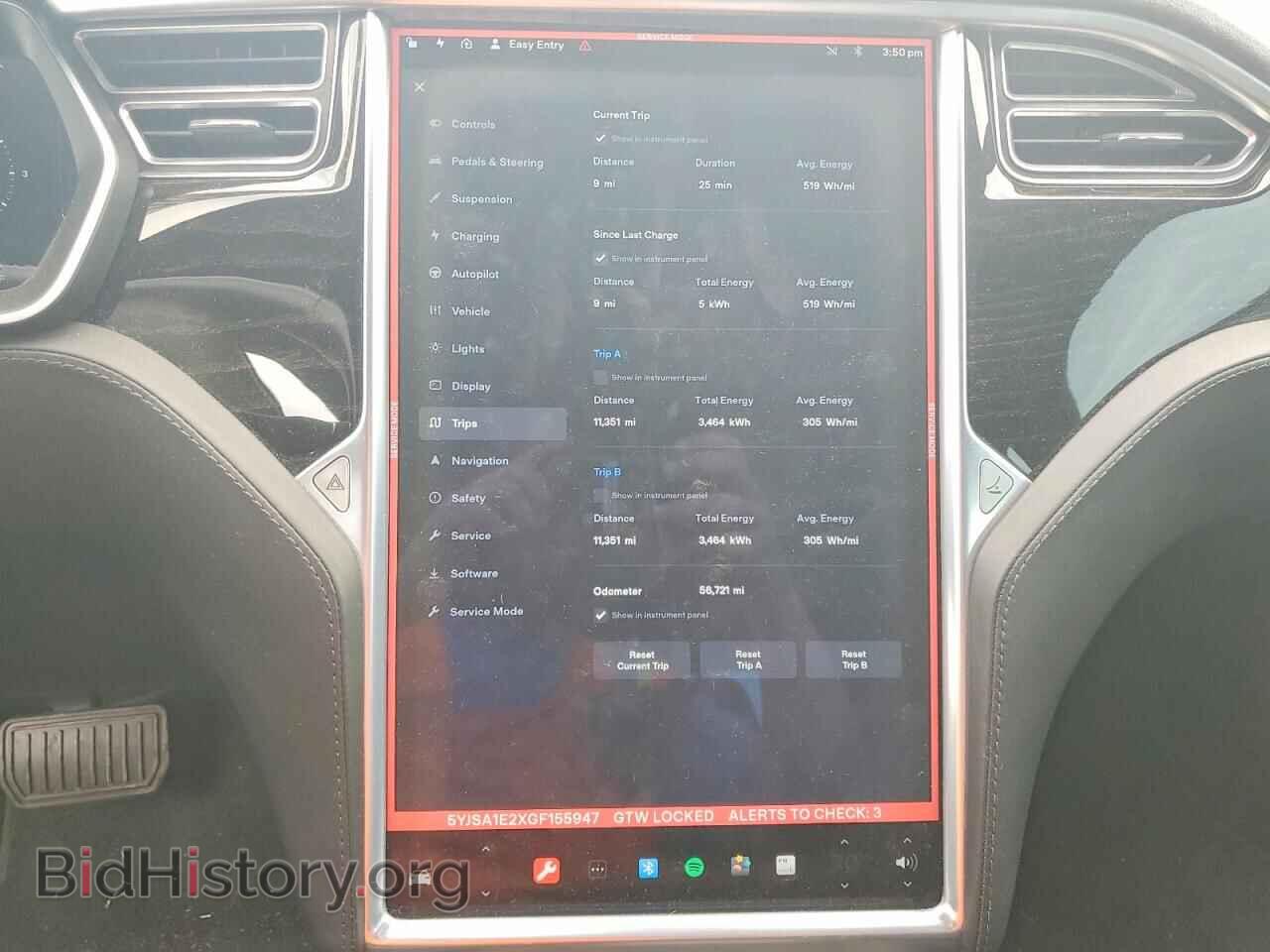 2016 TESLA MODEL S - VIN: 5YJSA1E2XGF155947 - Photo 9