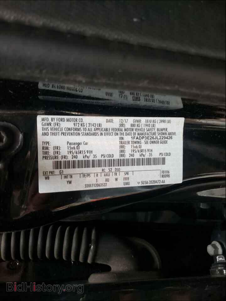 2018 FORD FOCUS - VIN: 1FADP3E26JL229426 - Фото 10