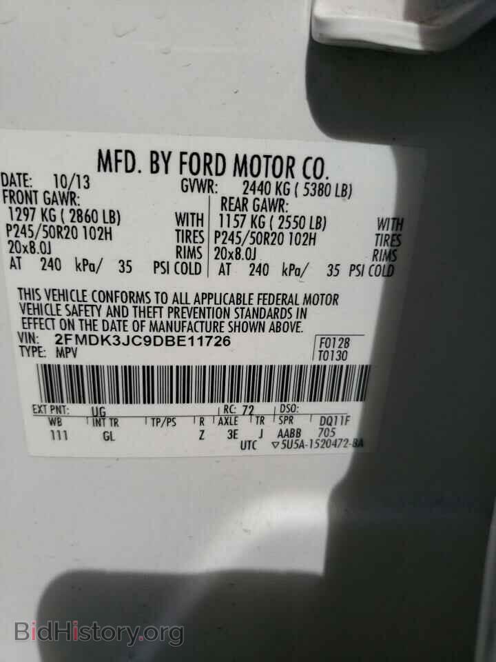 2013 FORD EDGE - VIN: 2FMDK3JC9DBE11726 - Photo 13