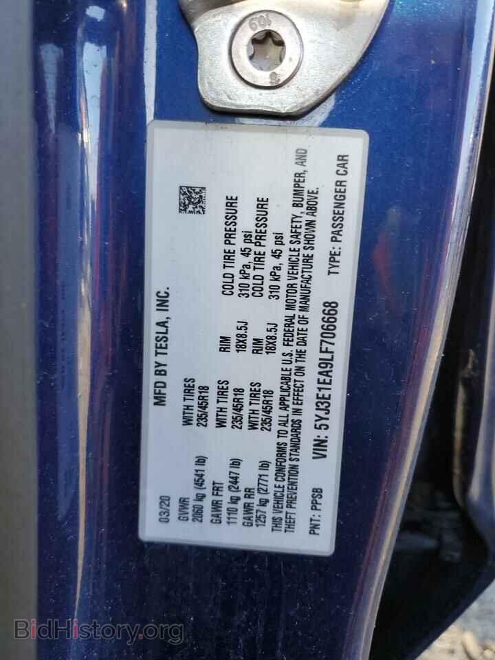 2020 TESLA MODEL 3 - VIN: 5YJ3E1EA9LF706668 - Photo 14