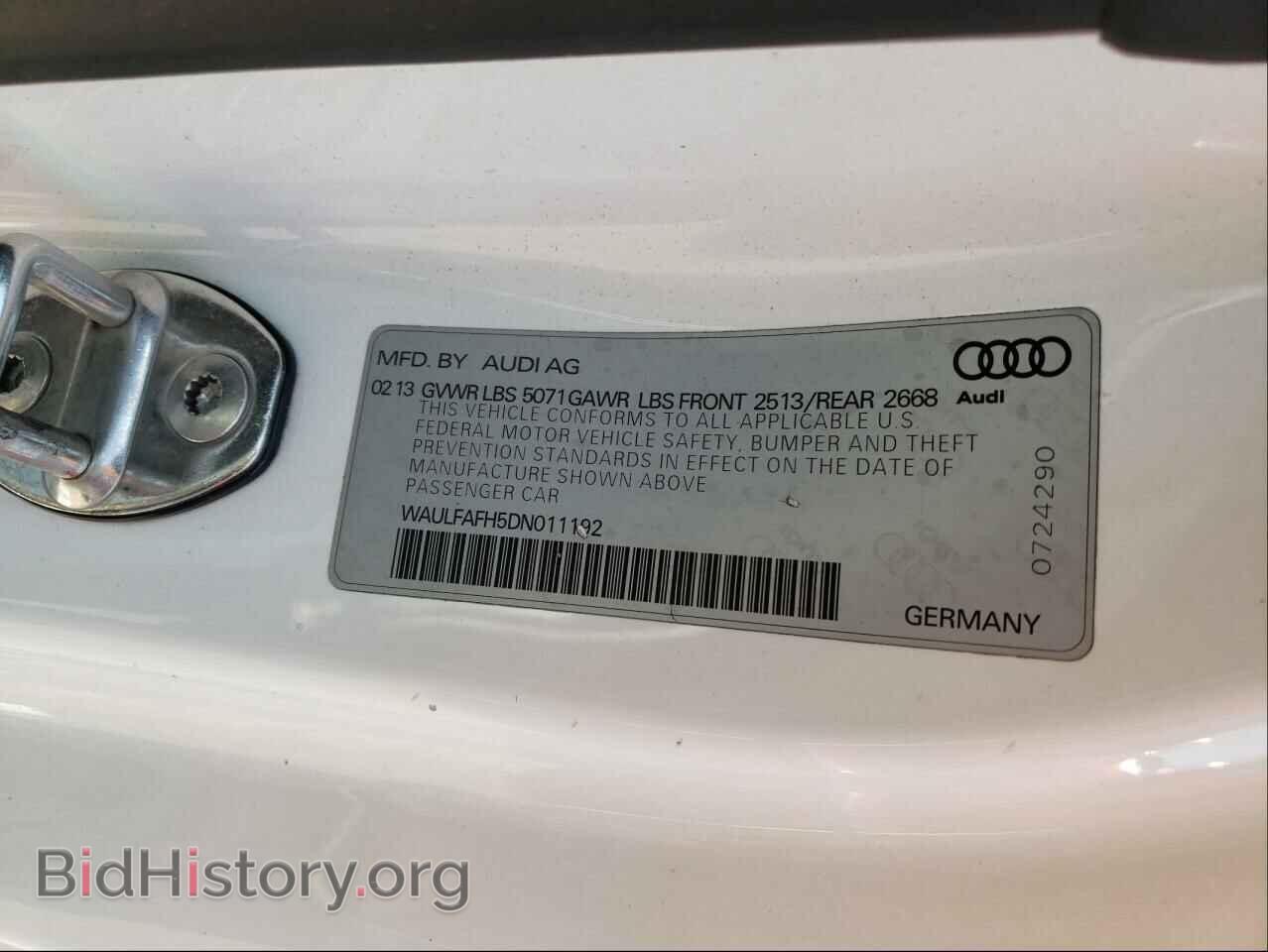 2013 AUDI A5 - VIN: WAULFAFH5DN011192 - Photo 10