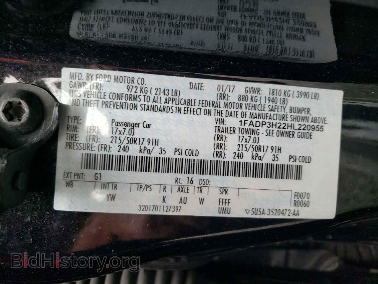 2017 FORD FOCUS - VIN: 1FADP3H22HL220955 - Photo 13