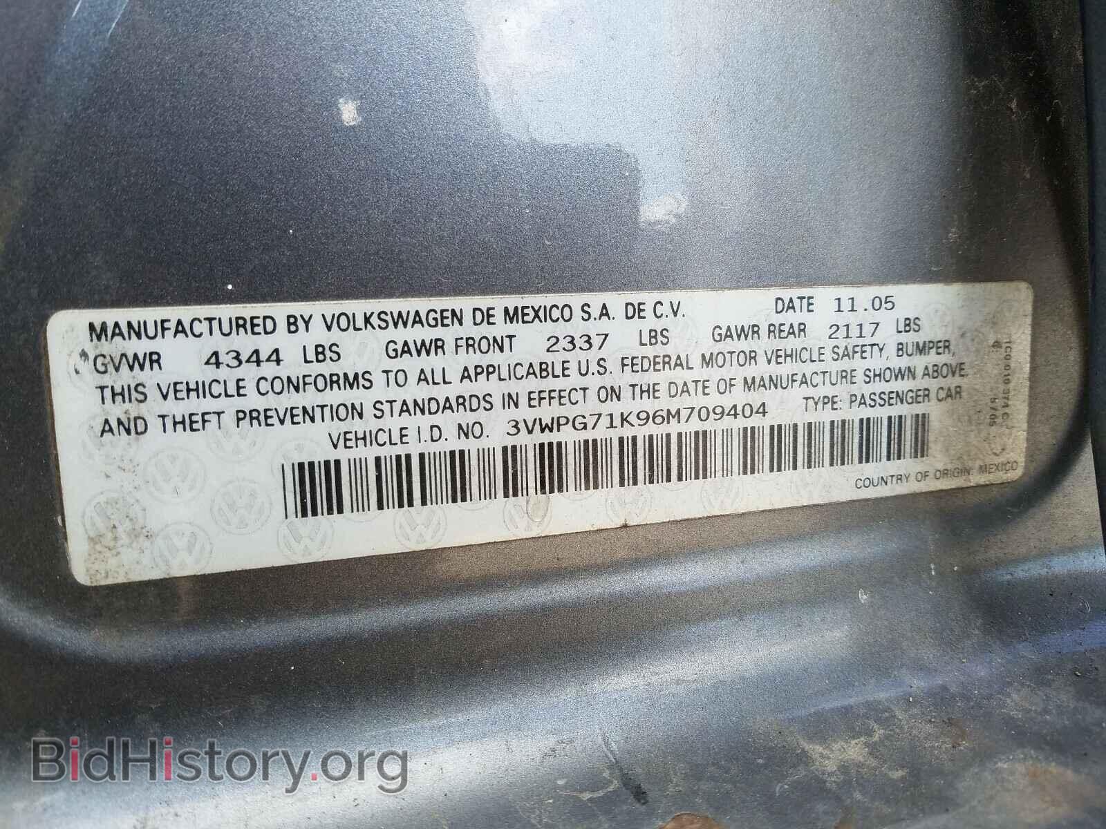 2006 VOLKSWAGEN JETTA - VIN: 3VWPG71K96M709404 - Фото 10