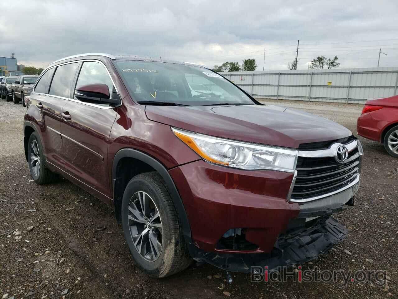 Photo 5TDJKRFH2GS324168 - TOYOTA HIGHLANDER 2016