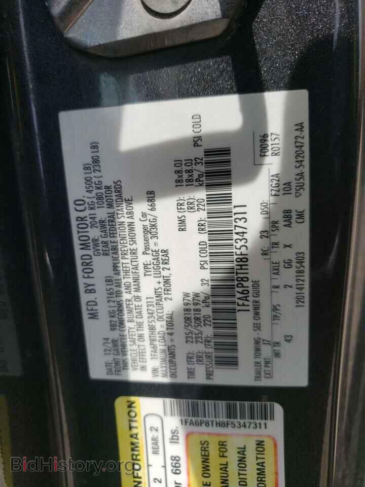 2015 FORD MUSTANG - VIN: 1FA6P8TH8F5347311 - Photo 10