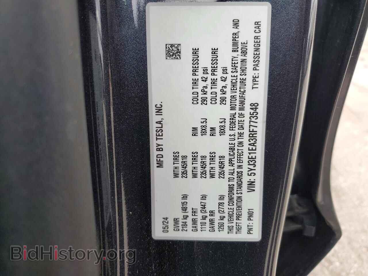 2024 TESLA MODEL 3 - VIN: 5YJ3E1EA3RF773548 - Photo 12