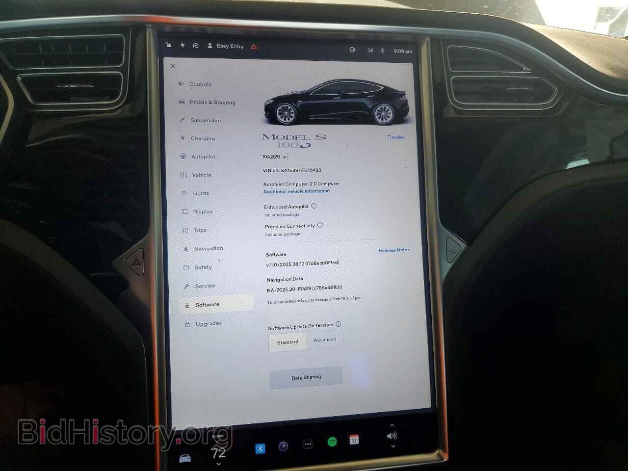 2017 TESLA MODEL S - VIN: 5YJSA1E29HF210499 - Фото 9