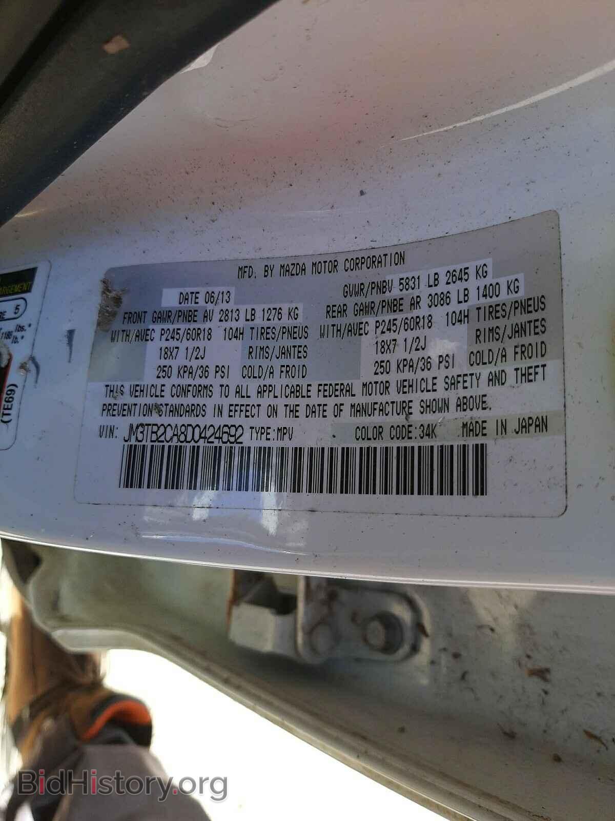 2013 MAZDA CX-9 - VIN: JM3TB2CA8D0424692 - Фото 10