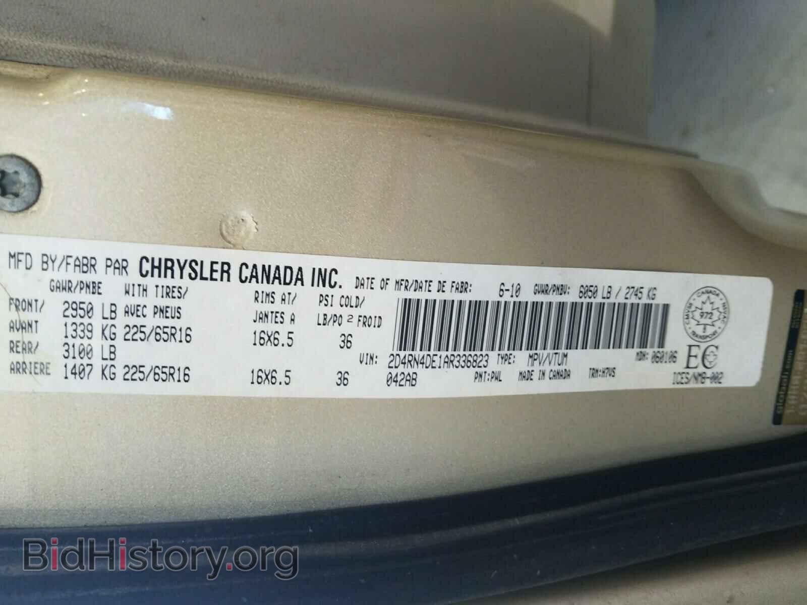 2010 DODGE GRAND CARA - VIN: 2D4RN4DE1AR336823 - Фото 10