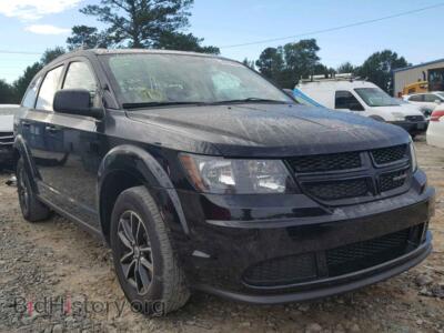 2018 Dodge JOURNEY SE, черный — VIN 3C4PDCAB3JT288735, Copart