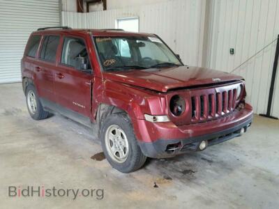 2015 Jeep PATRIOT SP, бордовый — VIN 1C4NJPBA7FD190723, Copart