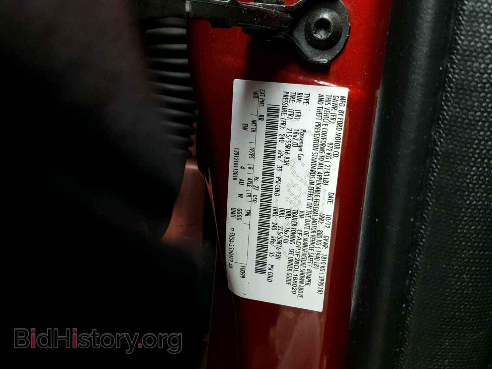 2013 FORD FOCUS - VIN: 1FADP3F28DL168020 - Фото 10
