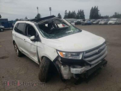 2015 Ford EDGE Edge SEL, белый — VIN 2FMTK4J98FBC00364, Copart