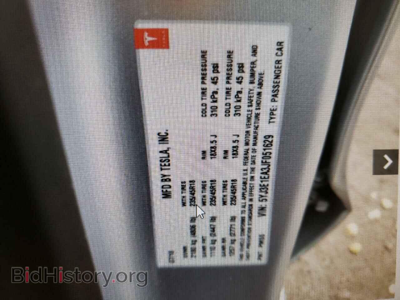 2018 TESLA MODEL 3 - VIN: 5YJ3E1EA3JF051629 - Photo 2