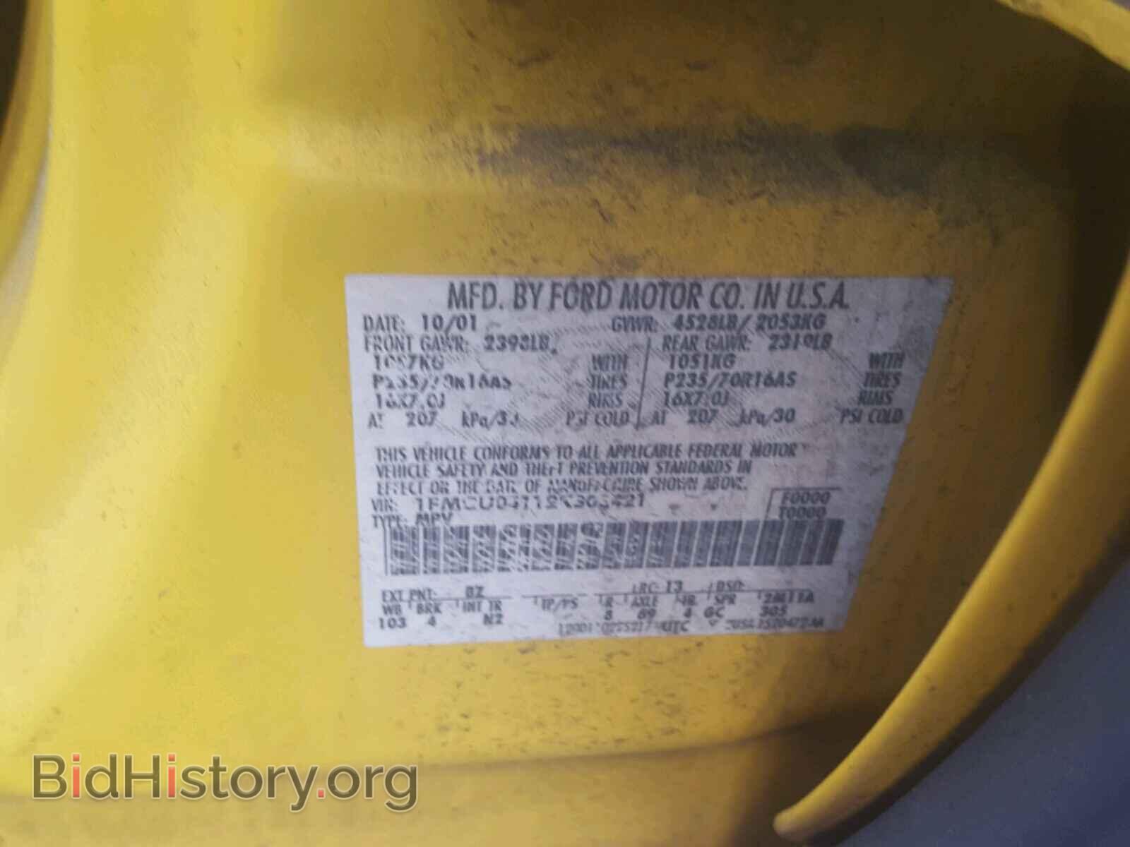 2002 FORD ESCAPE - VIN: 1FMCU04112KB03421 - Photo 10