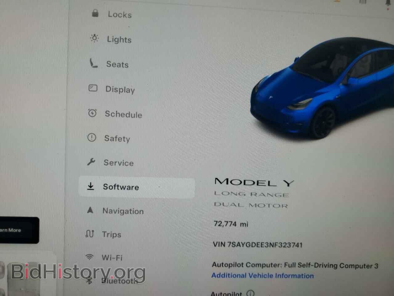 2022 TESLA MODEL Y - VIN: 7SAYGDEE3NF323741 - Фото 9
