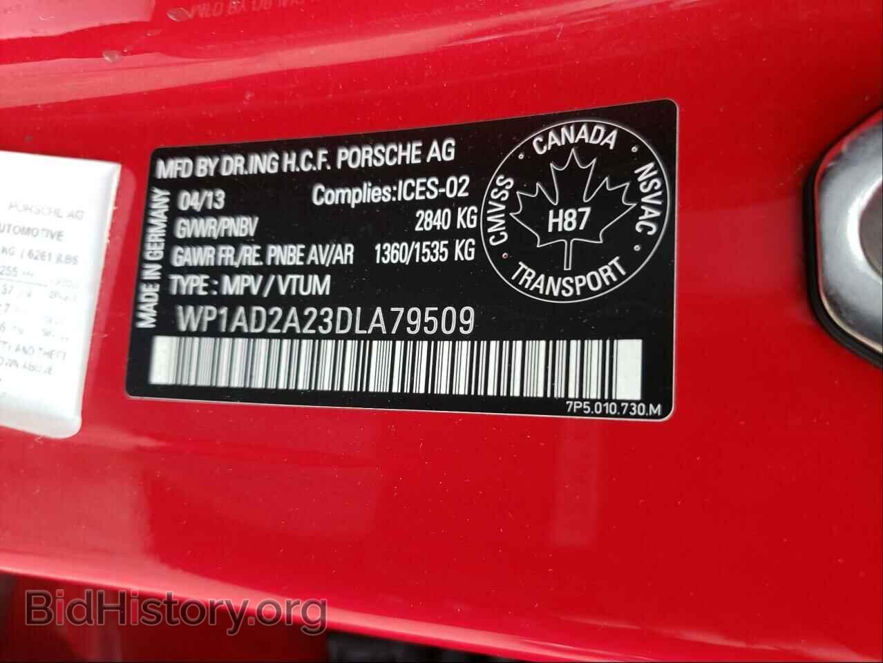 2013 PORSCHE CAYENNE - VIN: WP1AD2A23DLA79509 - Фото 10