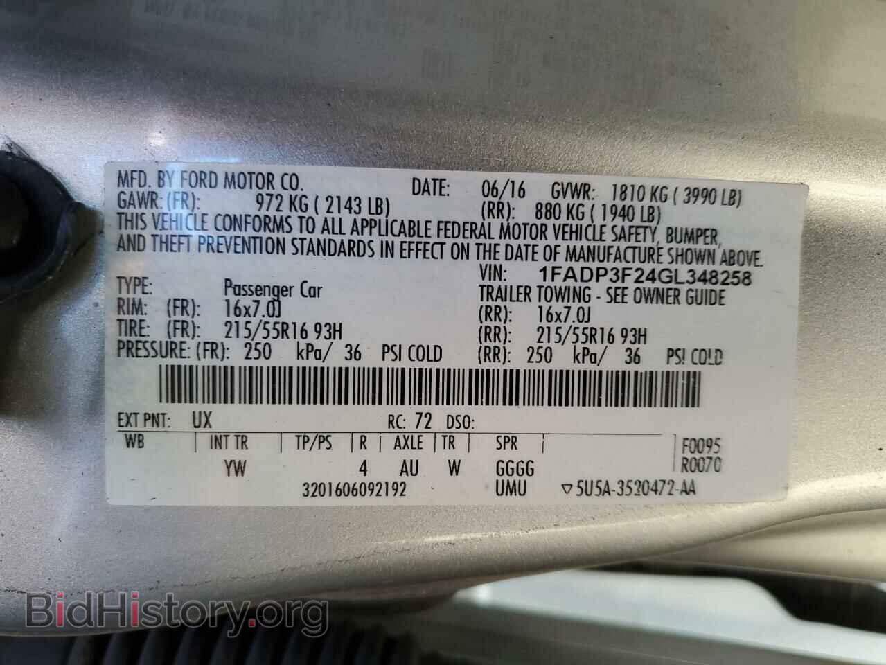 2016 FORD FOCUS - VIN: 1FADP3F24GL348258 - Photo 12