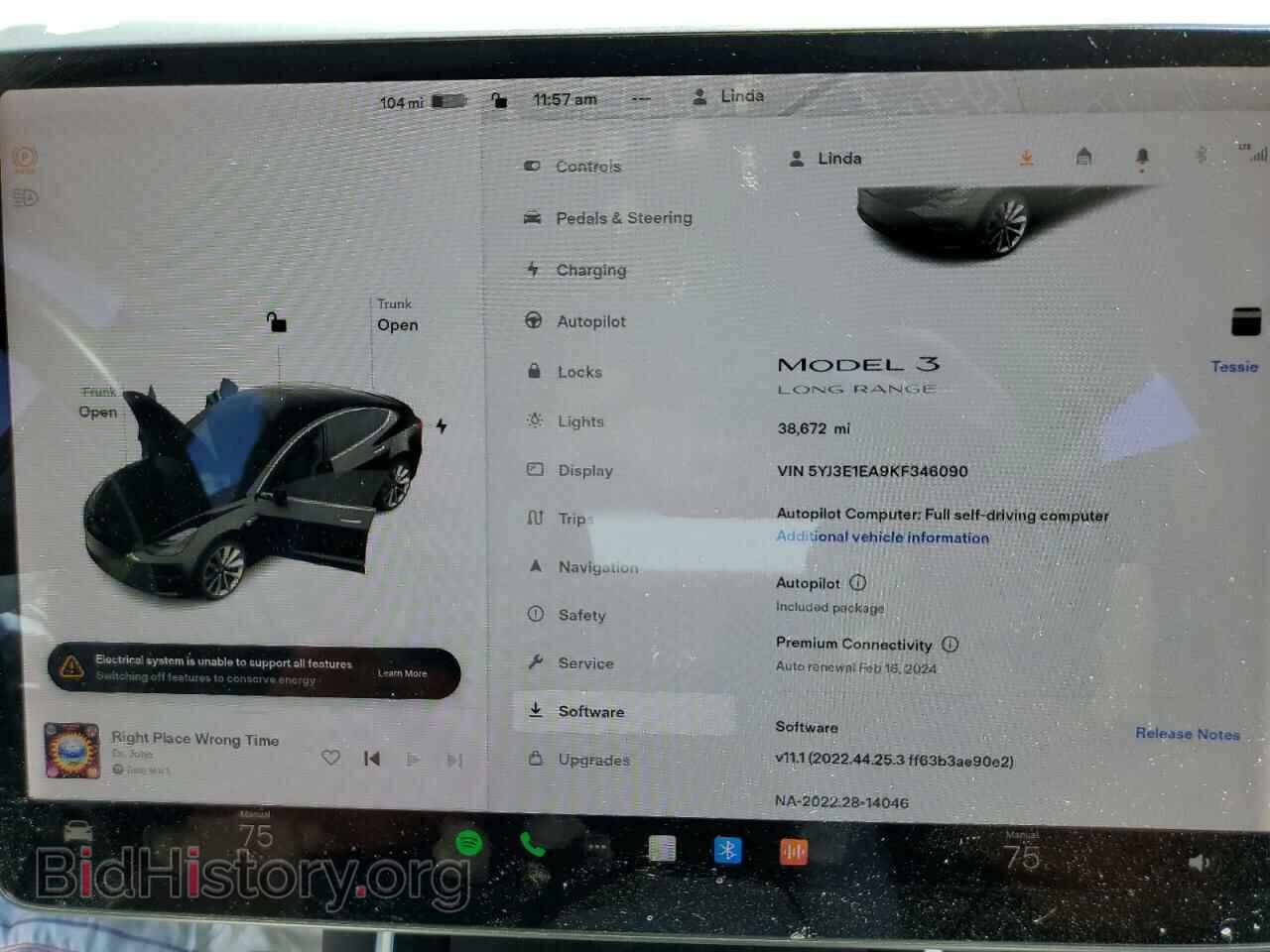 2019 TESLA MODEL 3 - VIN: 5YJ3E1EA9KF346090 - Photo 9