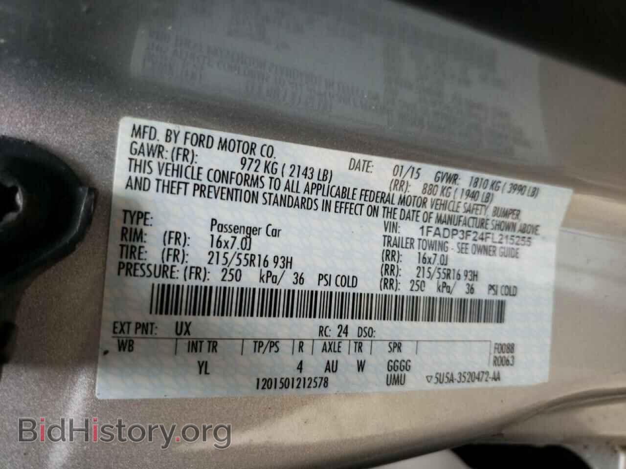 2015 FORD FOCUS - VIN: 1FADP3F24FL215255 - Фото 10