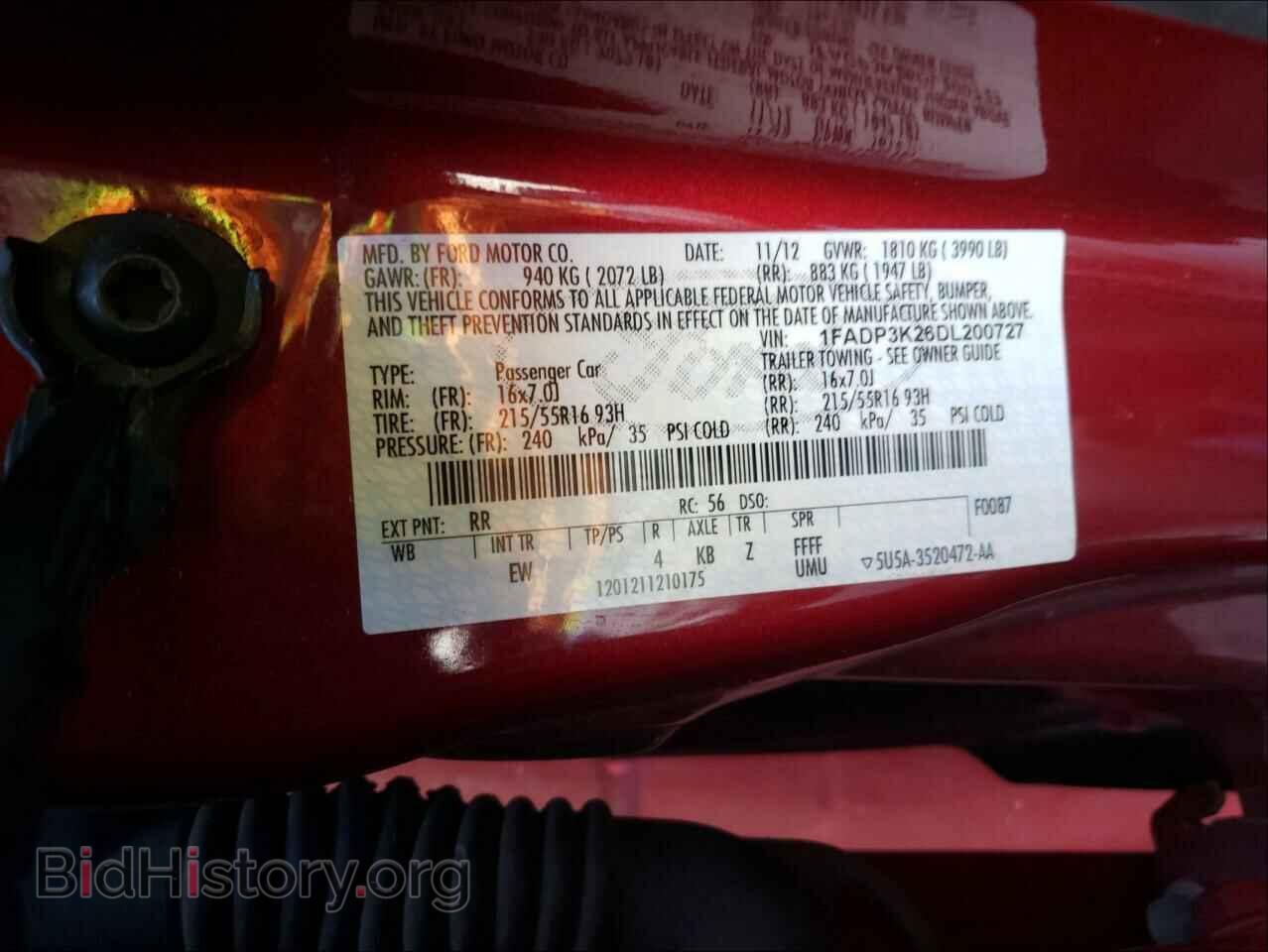 2013 FORD FOCUS - VIN: 1FADP3K26DL200727 - Фото 10