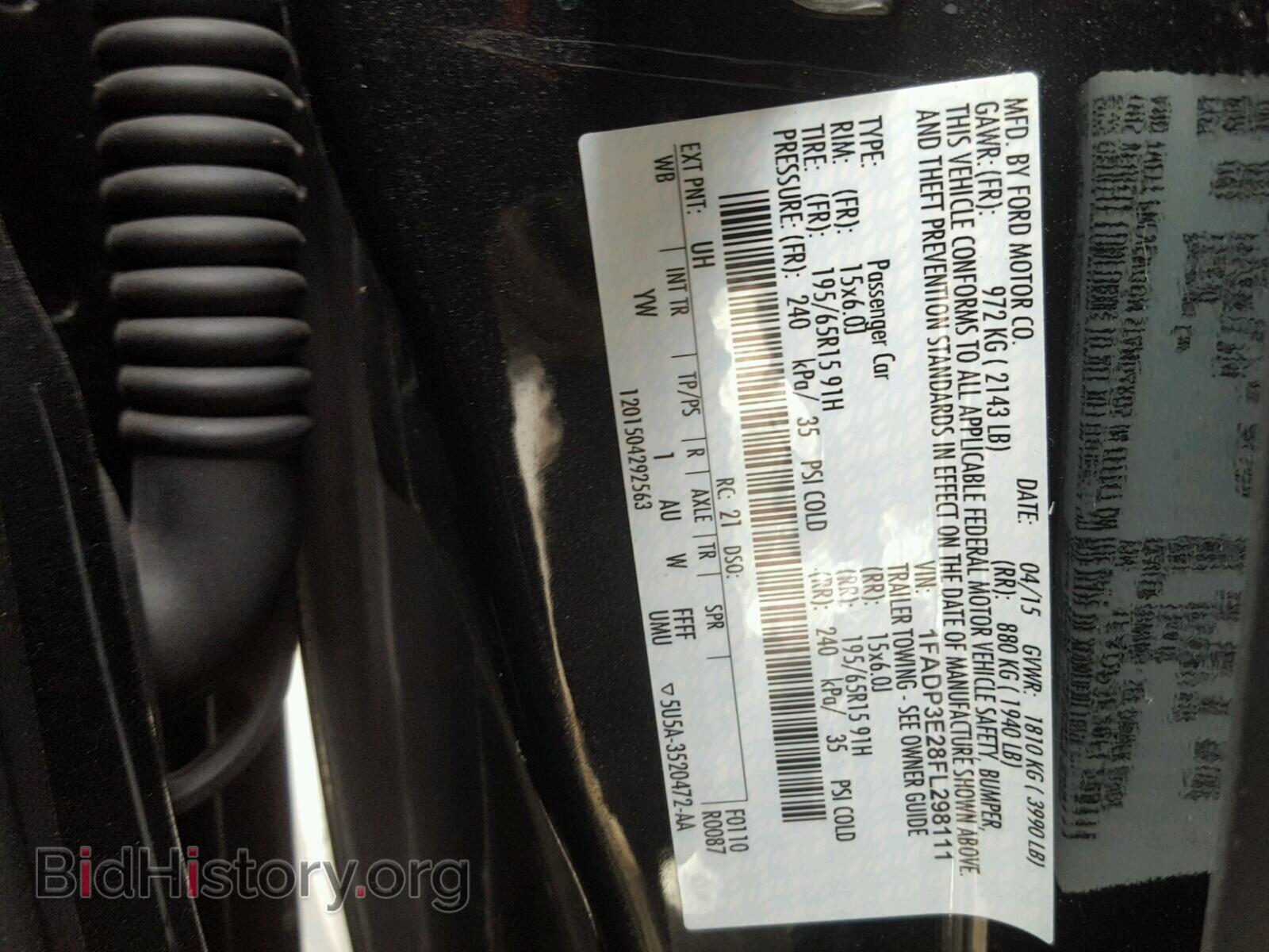 2015 FORD FOCUS - VIN: 1FADP3E28FL298111 - Photo 10