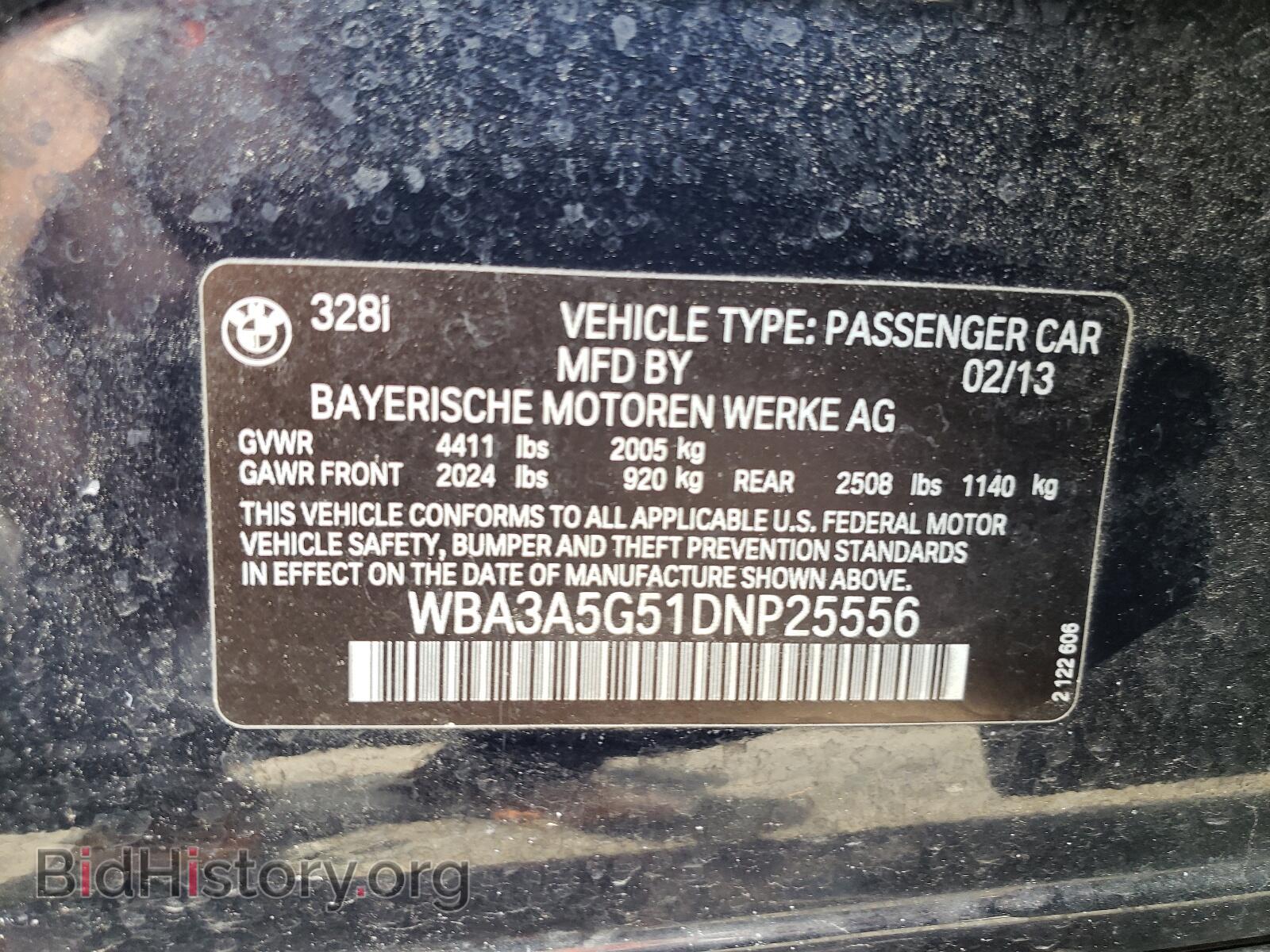 2013 BMW 3 SERIES - VIN: WBA3A5G51DNP25556 - Фото 10