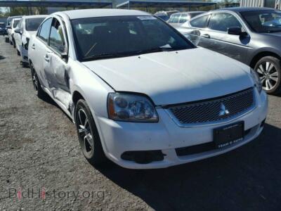 2012 Mitsubishi GALANT Galant FE, white — VIN 4A32B2FF5CE020646, Copart