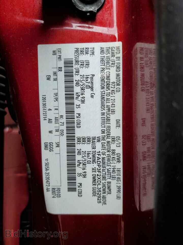 2013 FORD FOCUS - VIN: 1FADP3F2XDL352925 - Фото 12