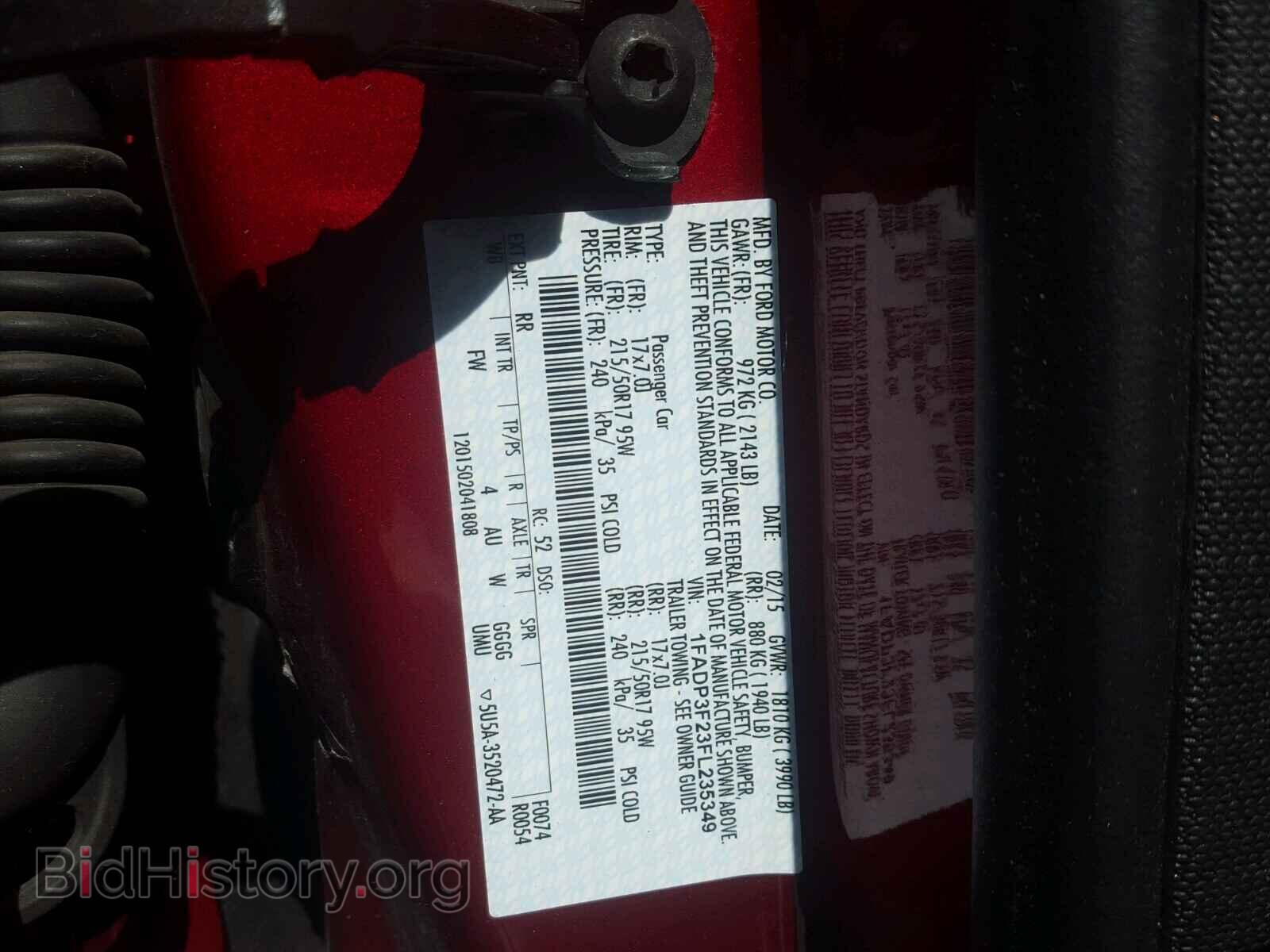 2015 FORD FOCUS - VIN: 1FADP3F23FL235349 - Фото 10