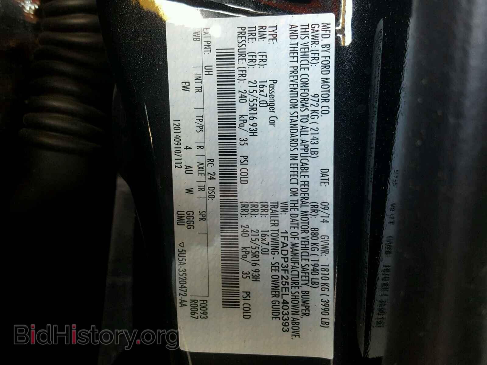 2014 FORD FOCUS - VIN: 1FADP3F25EL403393 - Photo 10