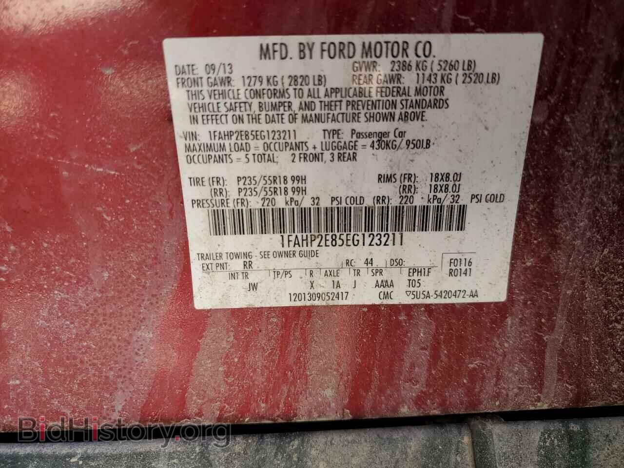 2014 FORD TAURUS - VIN: 1FAHP2E85EG123211 - Фото 15