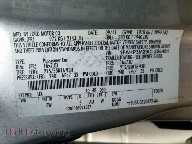 2012 FORD FOCUS - VIN: 1FAHP3M29CL256481 - Фото 10