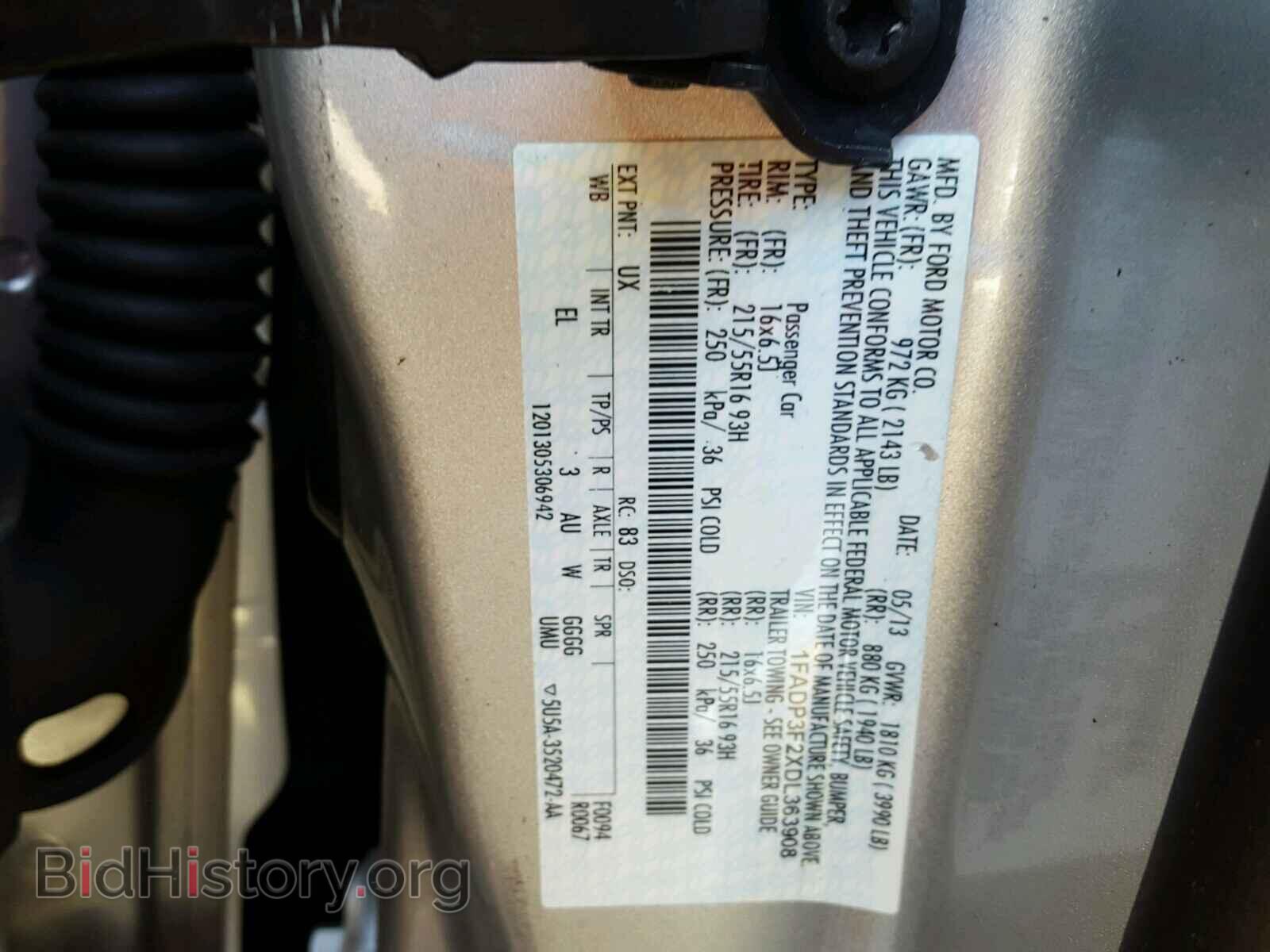 2013 FORD FOCUS - VIN: 1FADP3F2XDL363908 - Фото 10