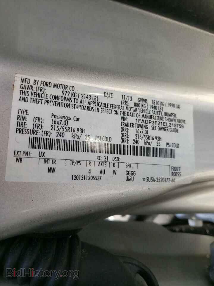 2014 FORD FOCUS - VIN: 1FADP3F21EL215759 - Photo 10