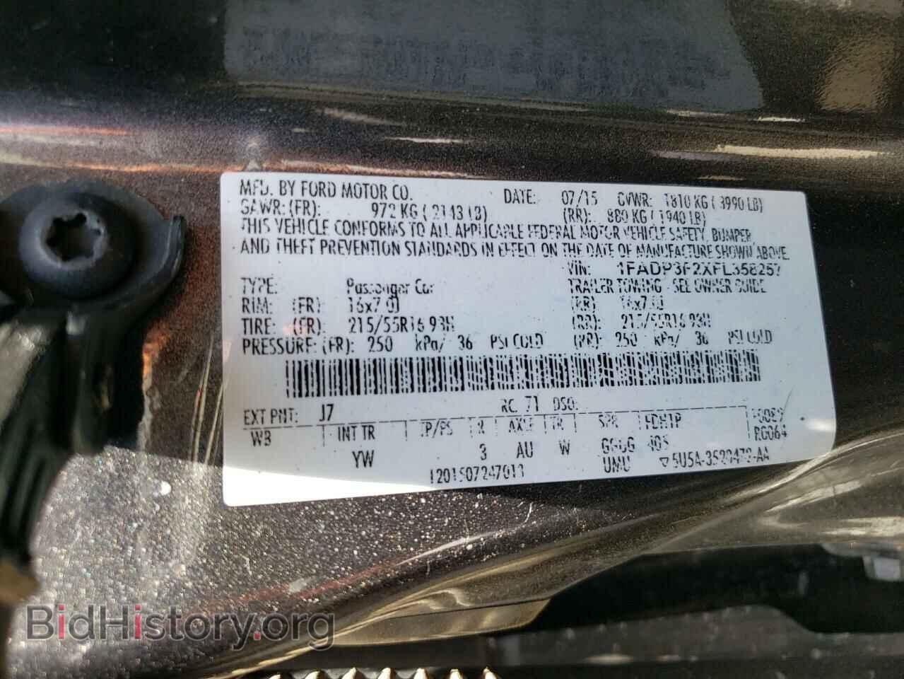 2015 FORD FOCUS - VIN: 1FADP3F2XFL358257 - Фото 10