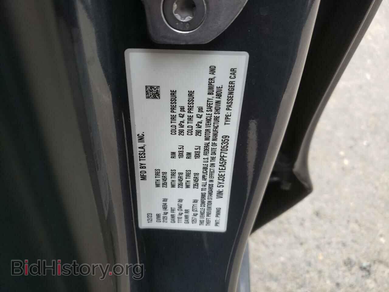 2023 TESLA MODEL 3 - VIN: 5YJ3E1EA5PF705359 - Фото 14