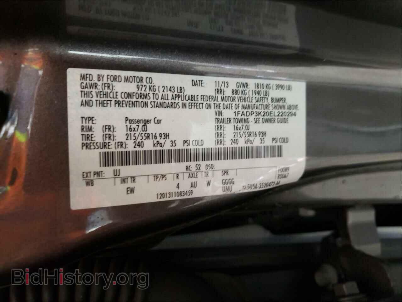 2014 FORD FOCUS - VIN: 1FADP3K20EL220294 - Photo 10