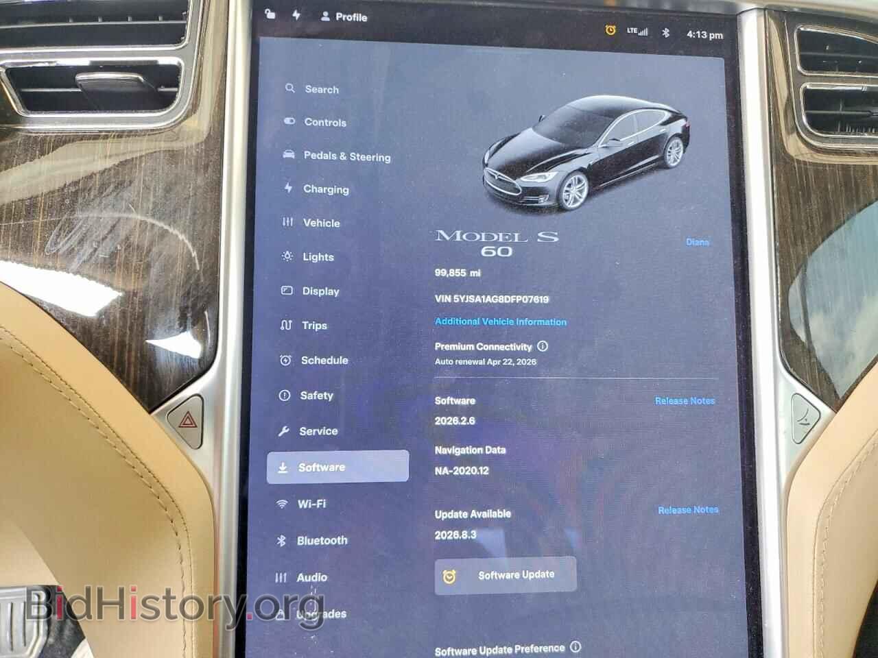 2013 TESLA MODEL S - VIN: 5YJSA1AG8DFP07619 - Фото 9