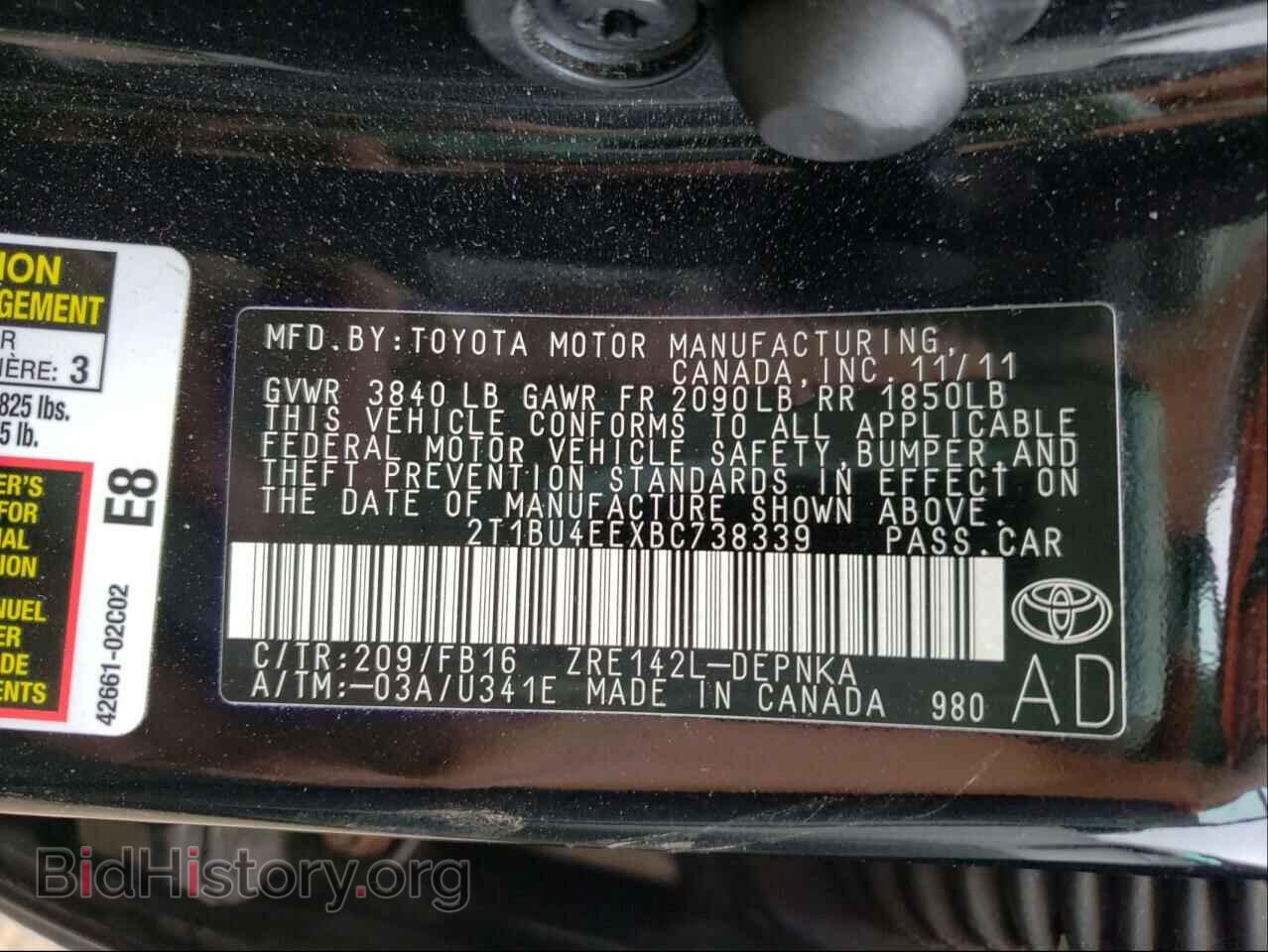 2011 TOYOTA COROLLA - VIN: 2T1BU4EEXBC738339 - Photo 10