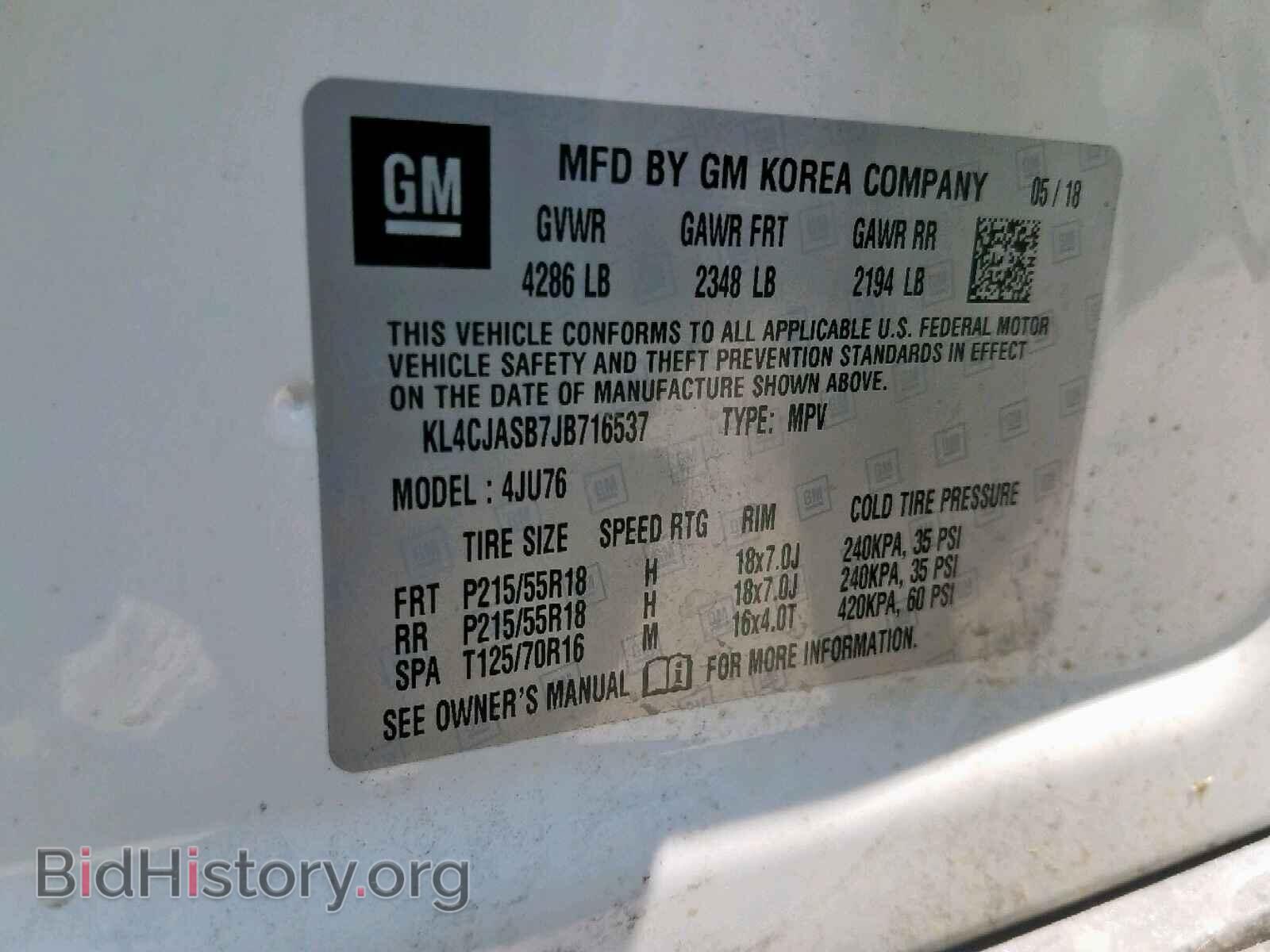 2018 BUICK ENCORE PRE - VIN: KL4CJASB7JB716537 - Photo 10