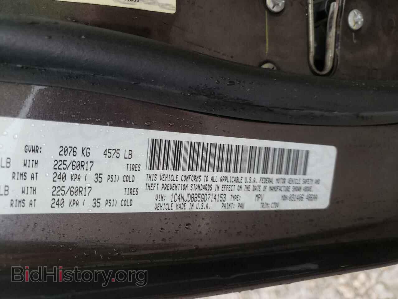 2016 JEEP COMPASS - VIN: 1C4NJDBB5GD714153 - Фото 10