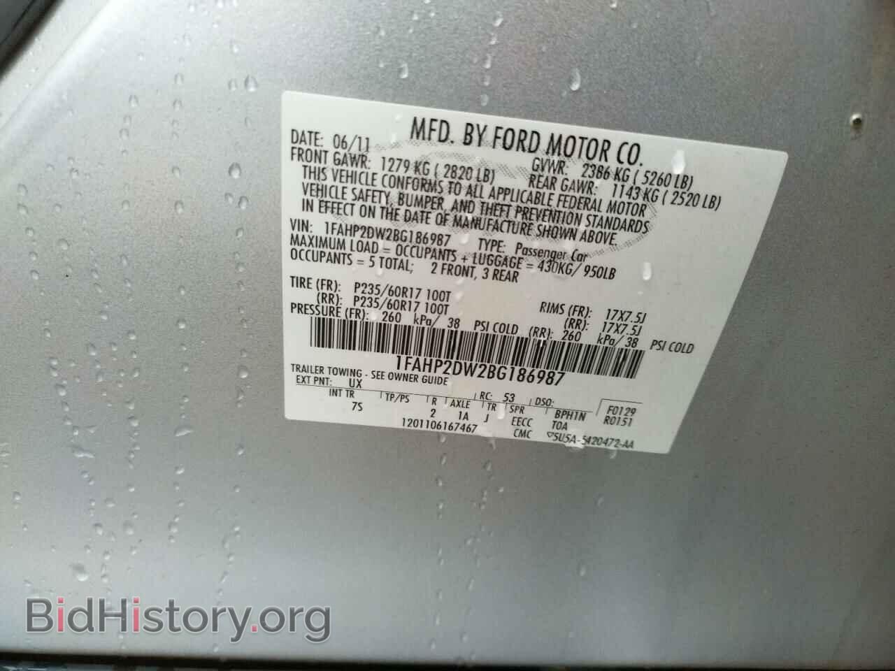 2011 FORD TAURUS - VIN: 1FAHP2DW2BG186987 - Photo 10