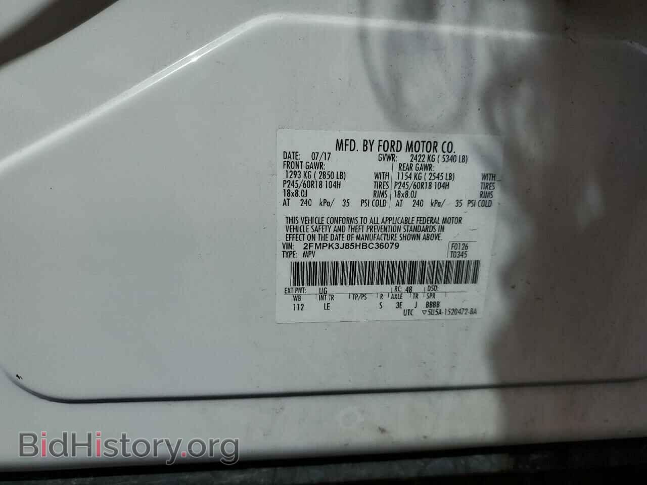 2017 FORD EDGE - VIN: 2FMPK3J85HBC36079 - Photo 13